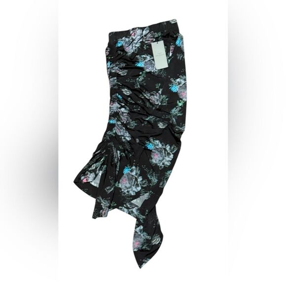 Preen by Thornton Begazzi Lux Stretch Crepe Becka Skirt Black Bouquet Size S NWT - Picture 1 of 8